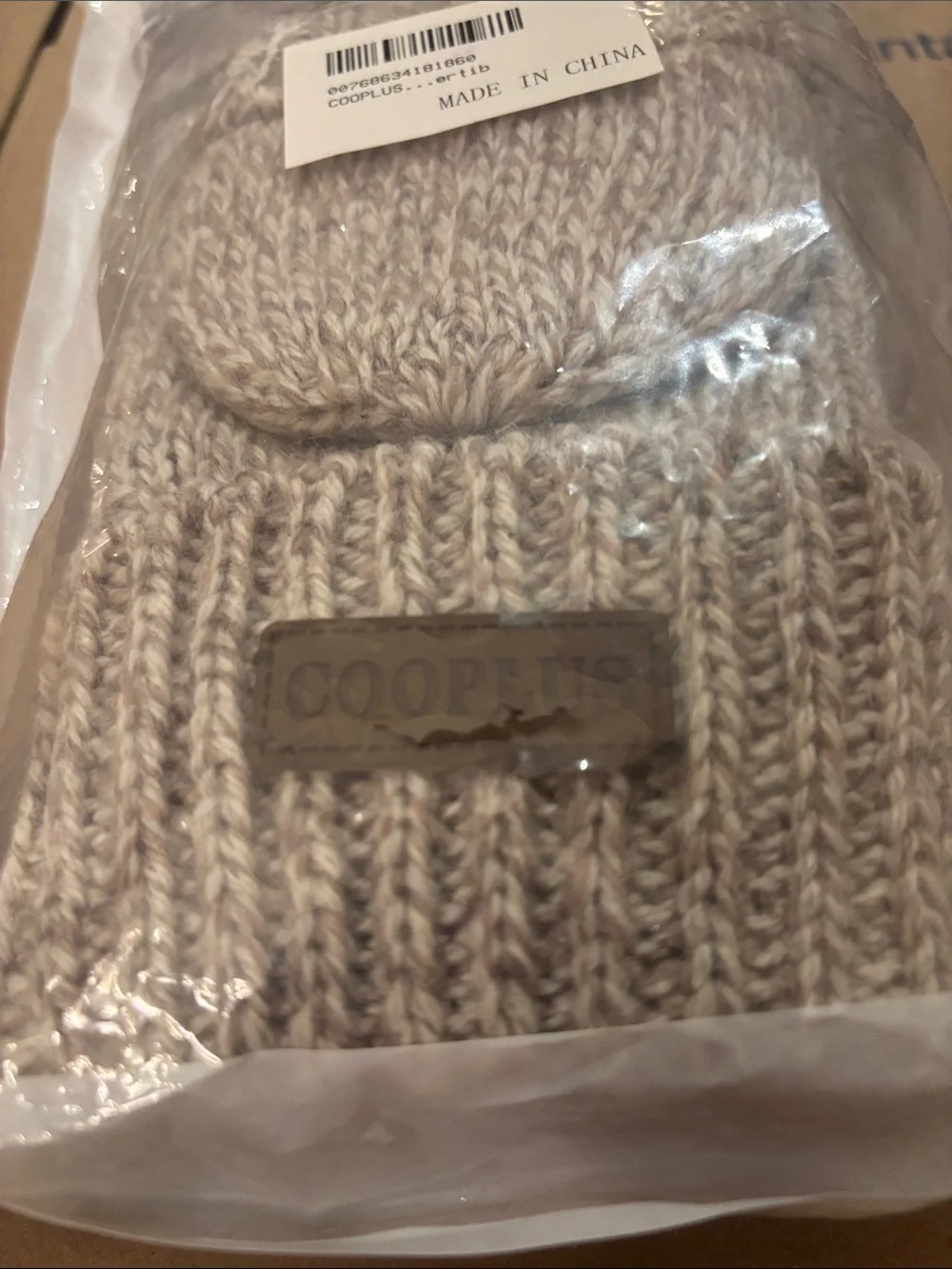 NWT COOPLUS mittens fingerless gloves with hood